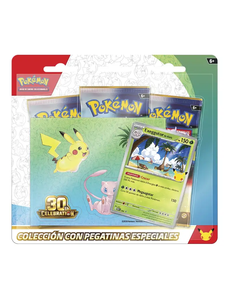 Pokémon 30 Aniversario: Colección con Pegatinas Especiales - Exeggutor de Alola (Español)